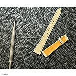 CASIO Leather Watch Strap in Nude, Classic Flat Style - Image 3