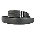 Men's Smooth-Edged Black Leather Belt 35mm - Image 2