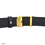 Men's Smooth Cowhide Leather Belt, Black, 35mm Buckle - Image 3