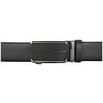 Men's Smooth-Edged Black Leather Belt 35mm