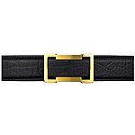Men's 35mm Black Cow Leather Belt with Elephant Print