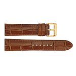 Classic 18mm Brown-Orange-Yellow Crocodile-Pattern Cow Leather Watch Strap - Image 4