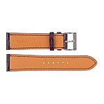 Brown Classic-Style Crocodile Leather Watch Strap 18mm - Image 2