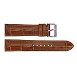 Classic 18mm Brown-Orange-Yellow Crocodile-Pattern Cow Leather Watch Strap