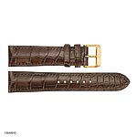 Brown Classic-Style Crocodile Leather Watch Strap 18mm - Image 4