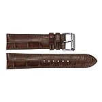 Brown Crocodile Leather Watch Strap, Classic Style, 20mm