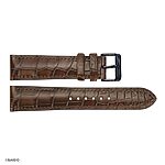 Brown Classic-Style Crocodile Leather Watch Strap 18mm - Image 3