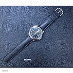 CASIO Leather Watch Strap in Black, Classic Style - Image 8