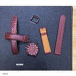 FOSSIL Red Leather Classic Flat Watch Strap - Image 3
