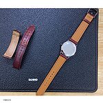 FOSSIL Red Leather Classic Flat Watch Strap - Image 6
