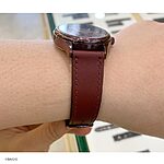 FOSSIL Red Leather Classic Flat Watch Strap - Image 7