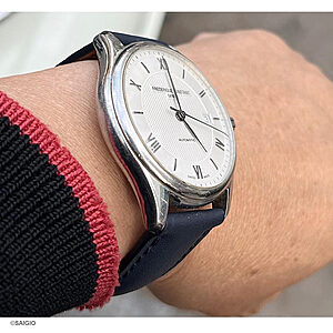 Dây Đồng Hồ FREDERIQUE CONSTANT Da Bò Màu Xanh Navy Kiểu Cổ Điển - thay day dong ho frederique constant da bo mau xanh navy kieu co dien 05 -