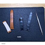 JAEGER LECOULTRE MASTER CONTROL Premium Black Crocodile Leather Classic Flat Watch Strap - Image 2