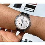 JAEGER LECOULTRE MASTER CONTROL Premium Black Crocodile Leather Classic Flat Watch Strap
