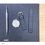 LONGINES Watch Strap, Black Epsom Calf Leather, Classic Flat Style - Image 3