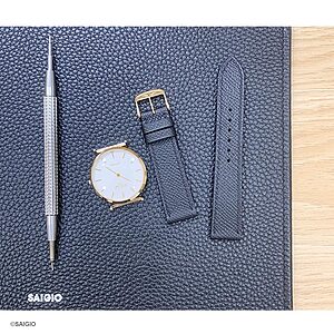 Dây Đồng Hồ LONGINES Da Bê Epsom Màu Đen Kiểu Cổ Điển Phẳng - thay day dong ho longines da be epsom mau den kieu co dien phang 900 04 -