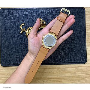 Dây Đồng Hồ MICHAEL KORS Da Bò Màu Vàng Bò Kiểu Cổ Điển Phẳng Không May - thay day dong ho michael kors da bo mau vang bo kieu co dien phang khong may 04 900 -