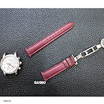 Tissot Watch Strap in Red Cow Leather, Classic Style - Image 3
