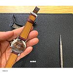 Tissot Watch Strap in Red Cow Leather, Classic Style - Image 7