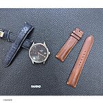 TISSOT Brown Leather Watch Strap in Classic Style - Image 2