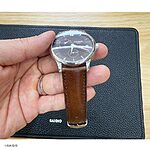 TISSOT Brown Leather Watch Strap in Classic Style - Image 3