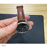 TISSOT Brown Leather Watch Strap in Classic Style - Image 4