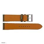 Classic Style Olive Green Botanical Calf Leather Watch Strap, 20mm - Image 2