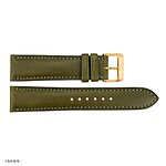 Classic Style Olive Green Botanical Calf Leather Watch Strap, 20mm - Image 4