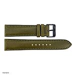 Classic Style Olive Green Botanical Calf Leather Watch Strap, 20mm - Image 3