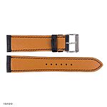 Classic Black 19mm Crocodile-Embossed Cow Leather Watch Strap - Image 2