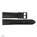Classic Black 19mm Crocodile-Embossed Cow Leather Watch Strap - Image 3