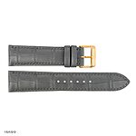 Classic Silver Gray Crocodile-Grain Leather Watch Strap, 19mm - Image 4