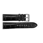 Classic Black Crocodile Leather Watch Strap 22mm