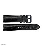 Classic Black Crocodile Leather Watch Strap 22mm - Image 3