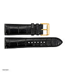 Classic Black Crocodile Leather Watch Strap 22mm - Image 4