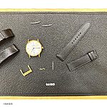 HAMILTON Black Leather Classic Flat Watch Strap - Image 3