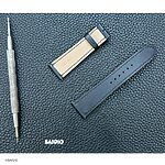 LONGINES Vegetable-Tanned Cow Leather Watch Strap in Black, Classic Flat Design - Image 3