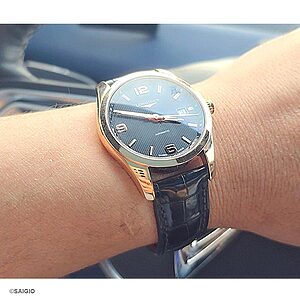 Dây Đồng Hồ LONGINES Da Cá Sấu Màu Đen Kiểu Cổ Điển - thay day dong ho longines da ca sau mau den kieu co dien 04 900 1 -