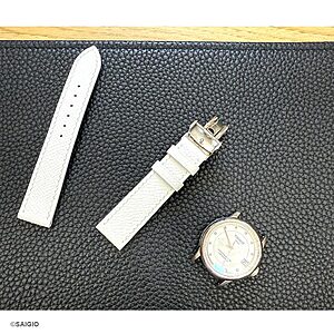 Dây Đồng Hồ TISSOT Da Bê Epsom Màu Trắng Hạt Kiểu Cổ Điển Phẳng - thay day dong ho tissot da be epsom mau trang co dien phang 03 900 -