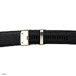 Men's Belt – Black Cow Leather with Elephant Grain, 35mm - Image 3