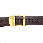 Thắt Lưng Nam Da Bò Vân Cá Mập Màu Nâu Bản 35mm - Ảnh 3