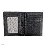 Ví Nam Đứng Da Bò PEBBLE Mềm Mại Bền Bỉ Màu Đen Size Lớn Không Khóa - Ảnh 2