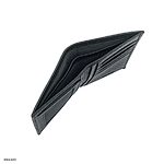 Ví Nam Đứng Da Bò PEBBLE Mềm Mại Bền Bỉ Màu Đen Size Lớn Không Khóa - Ảnh 3